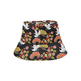 Japanese Crane Pattern Unisex Bucket Hat