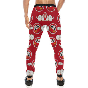 Red Daruma Cloud Pattern Unisex Casual Sweatpants