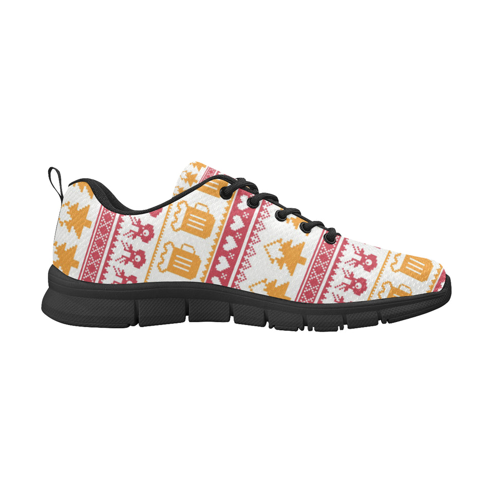 Beer Sweater Printed Pattern Men's Sneakers Black