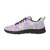 Unicorn Heart Pattern Men's Sneakers Black