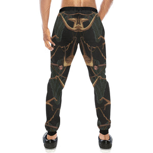 Monkey Pattern Black Background Unisex Casual Sweatpants