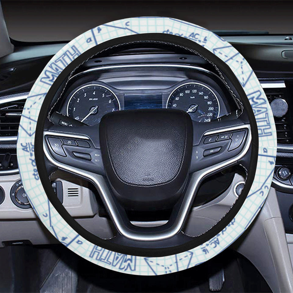 Math Pattern Print Design 03 Car Steering Wheel Cover
