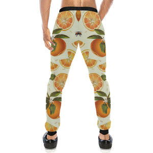 Orange Pattern Unisex Casual Sweatpants