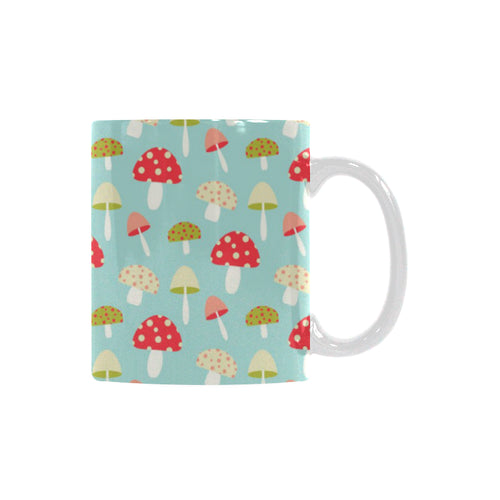 Mushroom Pattern Background Classical White Mug (FulFilled In US)