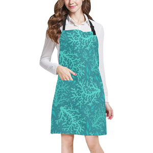 Coral Reef Pattern Print Design 01 Adjustable Apron