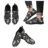 Dinosaur T-rex Head Pattern Men's Sneakers Black