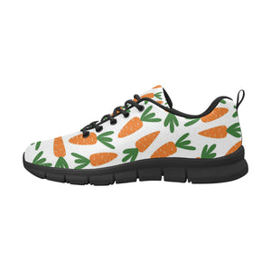 Carrot Pattern Print Design 05 Women's Sneakers Black