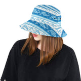Dolphin Tribal Pattern Ethnic Motifs Unisex Bucket Hat