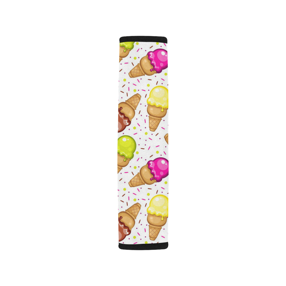 Color Ice Cream Cone Pattern Car Seat Belt Cover