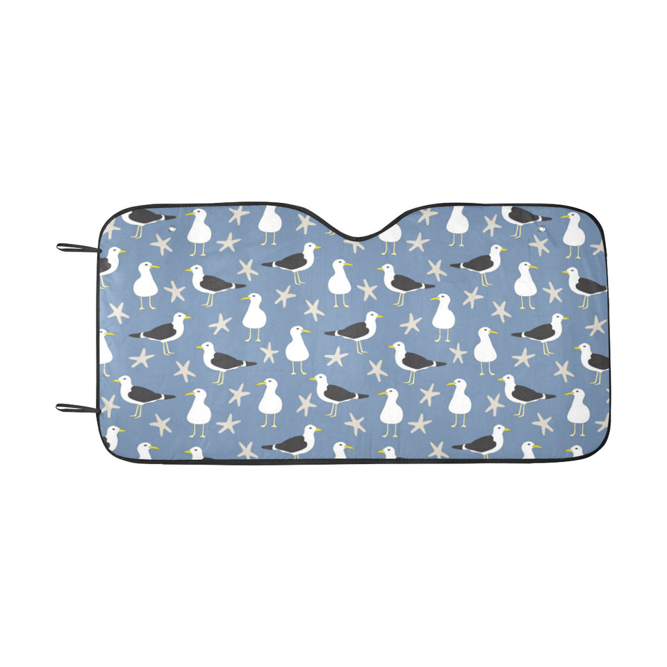 Seagull Pattern Print Design 01 Car Sun Shade