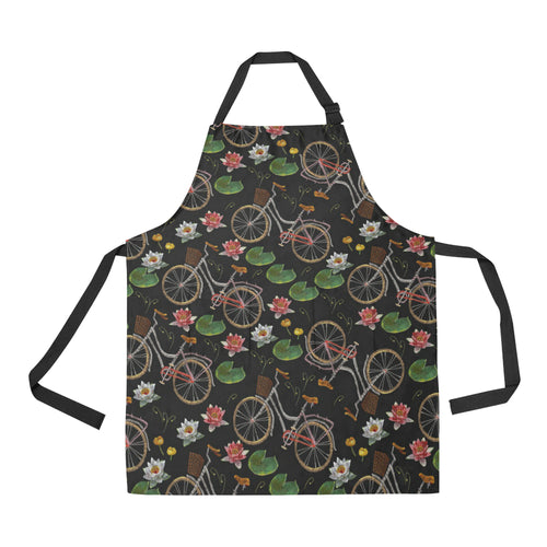 Bicycle Pattern Print Design 03 Adjustable Apron