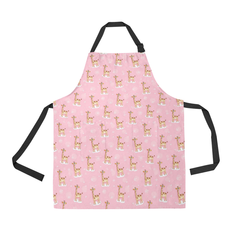 Giraffe Pattern Print Design 01 Adjustable Apron