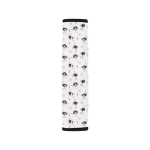 Ostrich Pattern Print Design 02 Car Seat Belt Cover