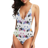 Colorful Panda Pattern Women's One-Piece Swimsuit