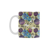 Hot Air Balloon Water Color Pattern Classical White Mug (FulFilled In US)
