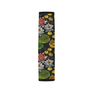 Lotus Waterlily Flower Pattern Background Car Seat Belt Cover