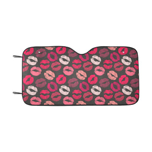 Lips Pattern Print Design 02 Car Sun Shade