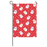 Meneki Neko Lucky Cat Pattern Red Background House Flag Garden Flag