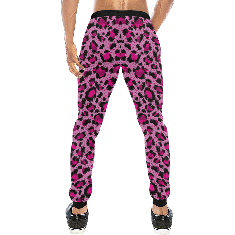 Pink Leopard Skin texture Pattern Unisex Casual Sweatpants