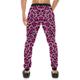 Pink Leopard Skin texture Pattern Unisex Casual Sweatpants