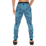 Sea Turtle Blue Tribal Pattern Unisex Casual Sweatpants