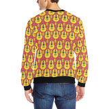 Classic Guitar Theme Pattern Men's Crew Neck Sweatshirt