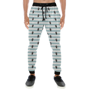 Ninja Pattern Stripe Background Unisex Casual Sweatpants