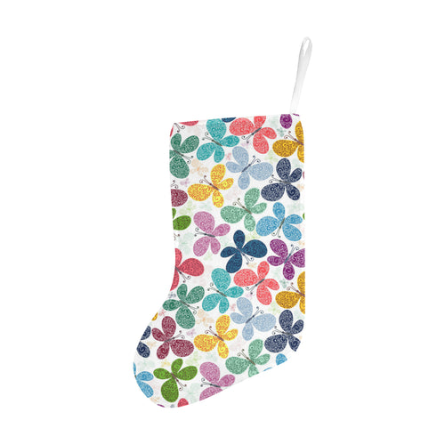 Colorful Butterfly Pattern Christmas Stocking