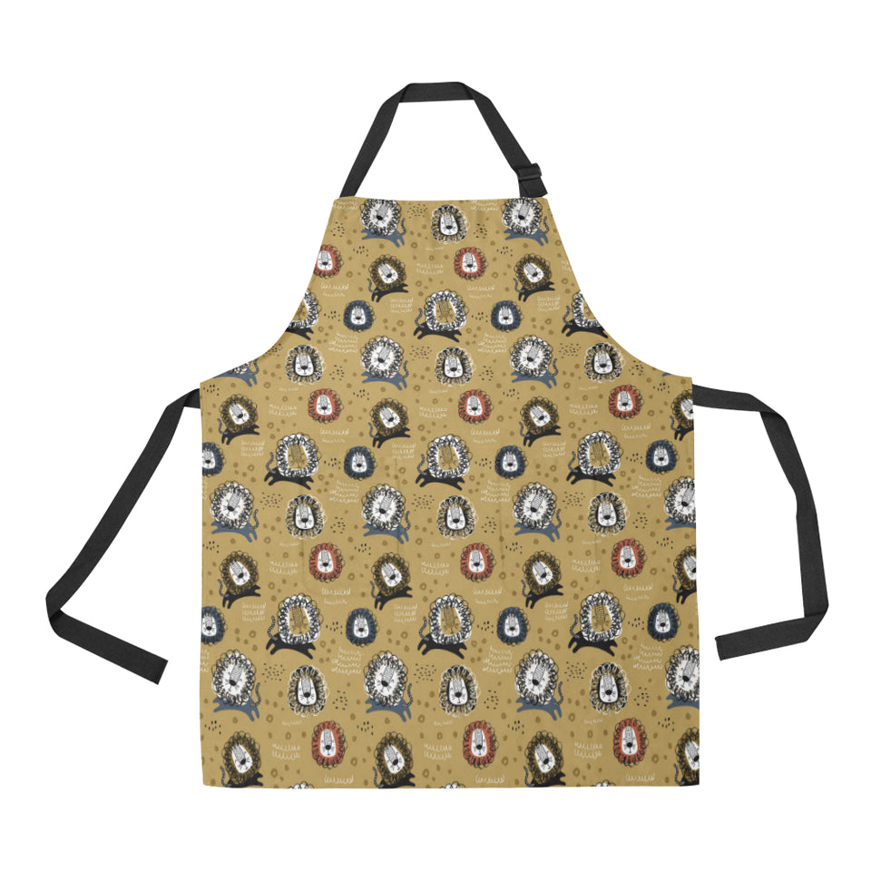 Lion Pattern Print Design 03 Adjustable Apron