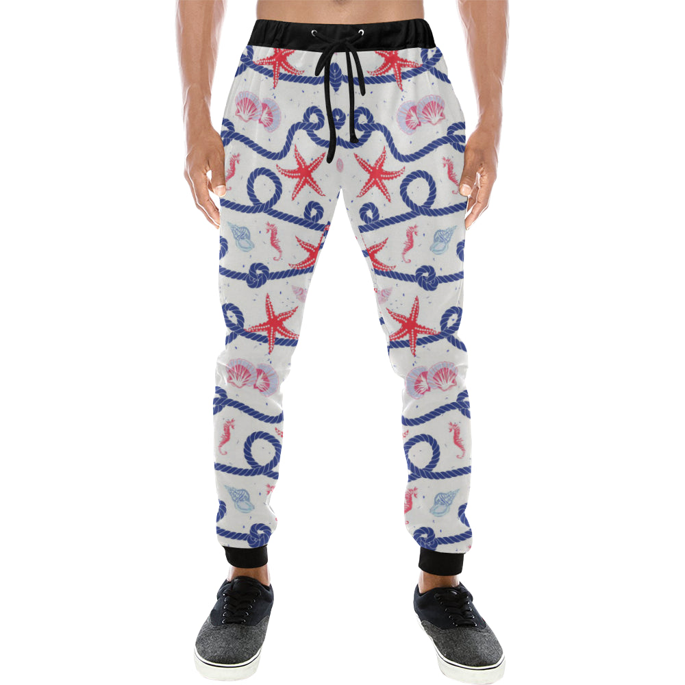 Starfish Shell Rope Pattern Unisex Casual Sweatpants