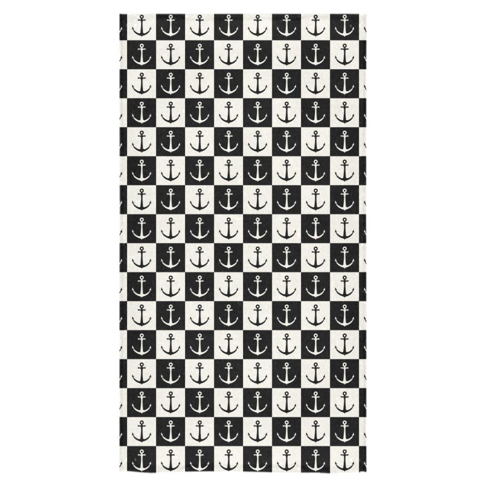 Anchor Black and White Patter Bath Towel