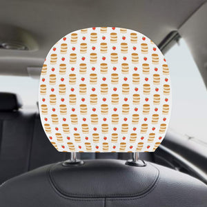 Pancake Pattern Print Design 02 Car Headrest Cover