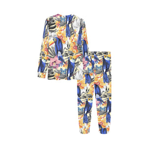 Toucan Leaves Flower Pattern Kids' Boys' Girls' All Over Print Pajama Set