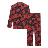 Rose Pattern Print Design 01 Women's Long Pajama Set