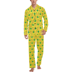 Horseshoes Pattern Print Design 01 Men's Long Pajama Set