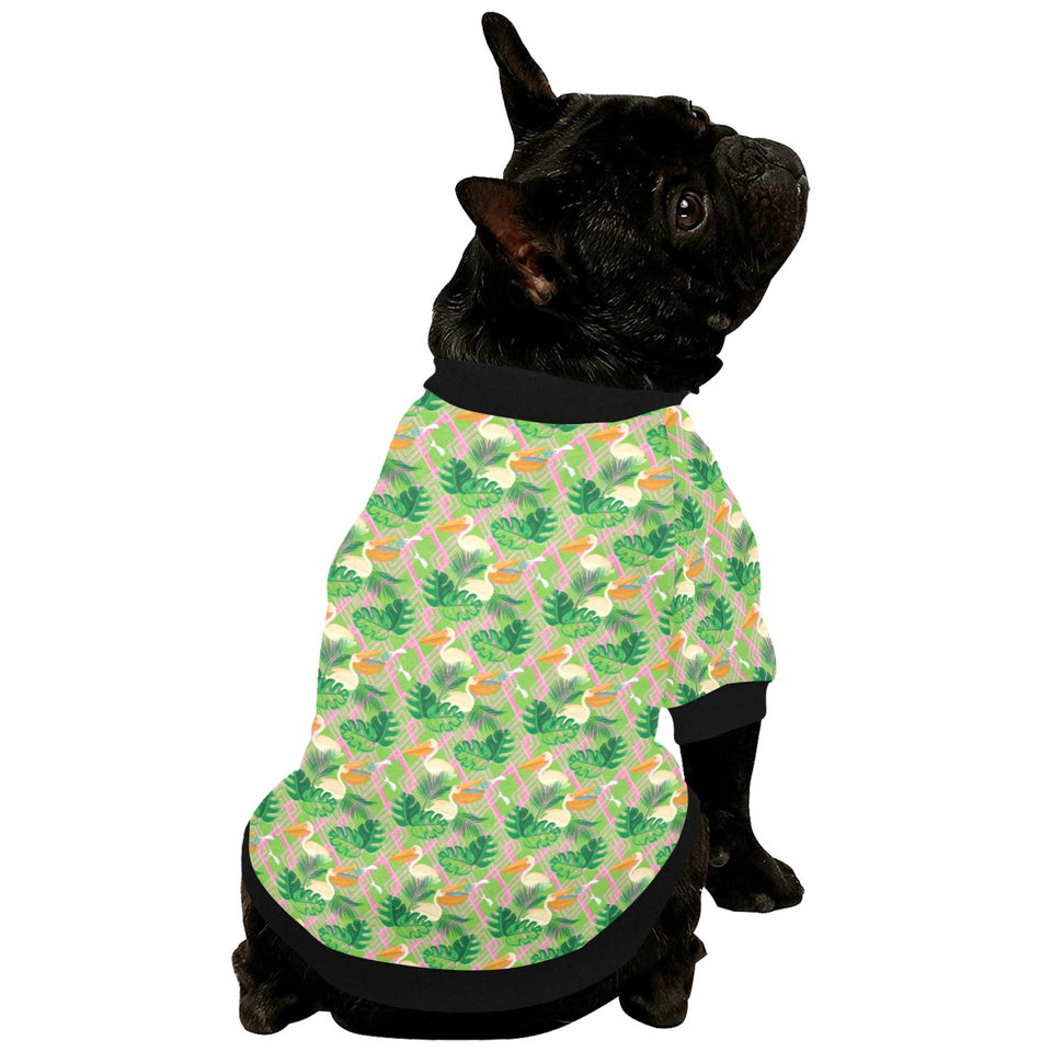 Pelican Pattern Print Design 05 All Over Print Pet Dog Round Neck Fuzzy Shirt