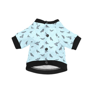 Pigeon Pattern Print Design 02 All Over Print Pet Dog Round Neck Fuzzy Shirt