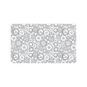 Gear Pattern Print Design 05 Doormat