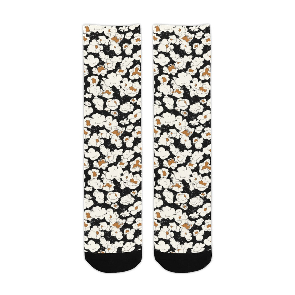 Popcorn Pattern Print Design 02 Crew Socks