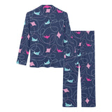 Stingray Pattern Print Design 05 Women's Long Pajama Set