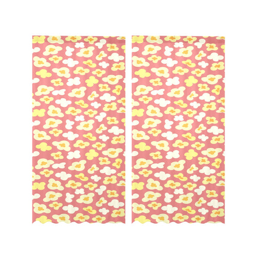 Popcorn Pattern Print Design 01 Gauze Curtain