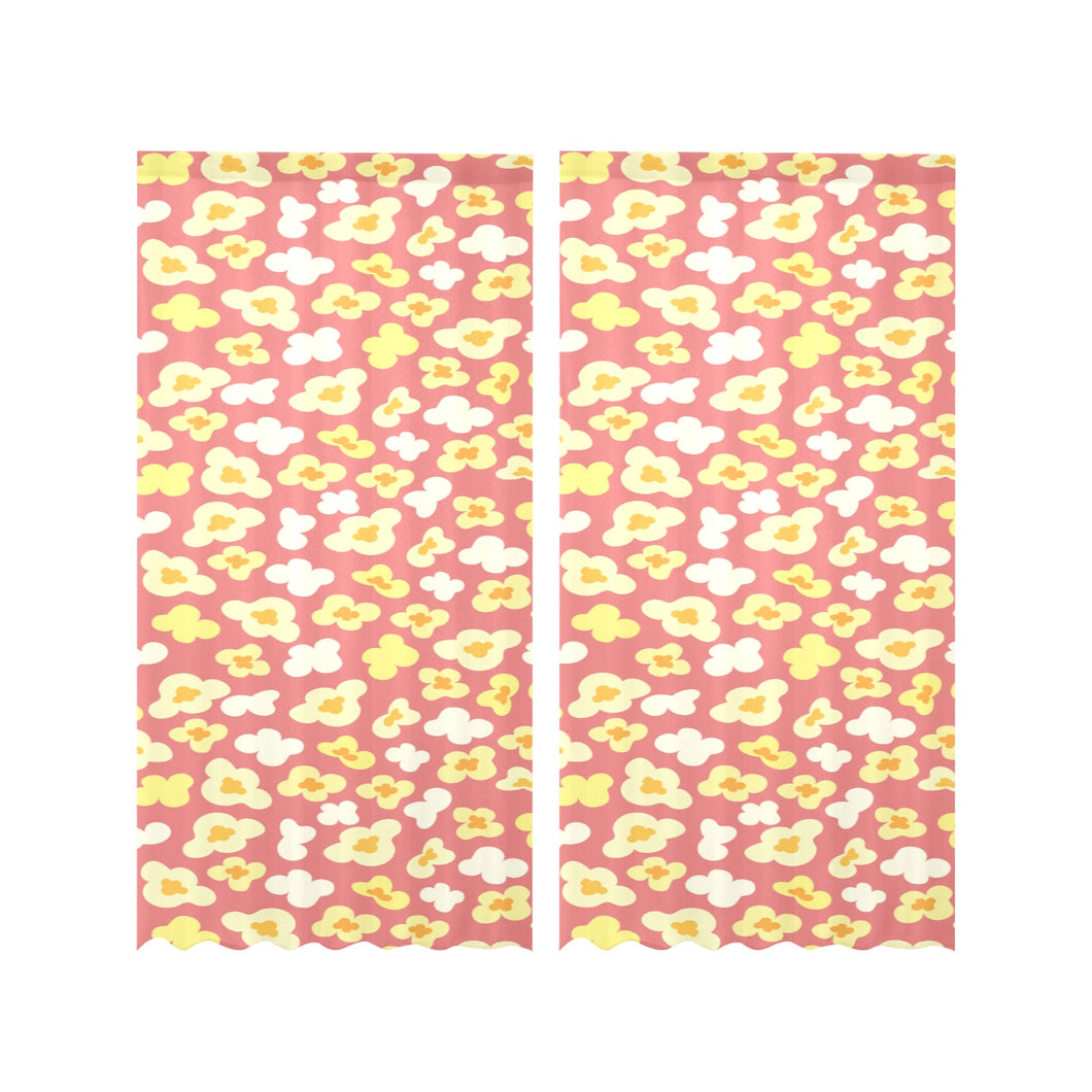 Popcorn Pattern Print Design 01 Gauze Curtain