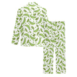 Green Peas Pattern Print Design 02 Men's Long Pajama Set