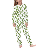 Green Peas Pattern Print Design 03 Kids' Boys' Girls' All Over Print Pajama Set