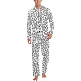 Engine Piston Pattern Print Design 01 Men's Long Pajama Set