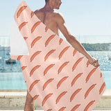 Sausage Pattern Print Design 01 Beach Towel