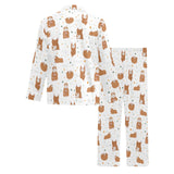 Guinea Pig Pattern Print Design 01 Men's Long Pajama Set