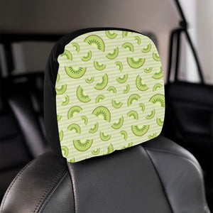 Kiwi Pattern Striped Background Car Headrest Cover