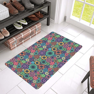 Gear Pattern Print Design 02 Doormat