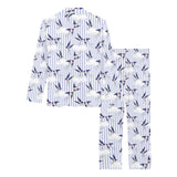 Swallow Pattern Print Design 03 Women's Long Pajama Set